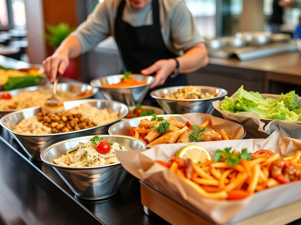 Ready-to-eat buffet deliveryфото
