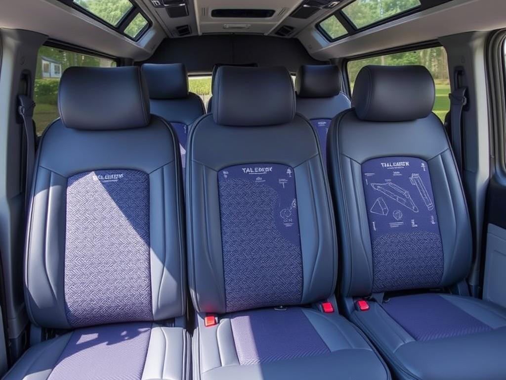 Upholstery and seat covering for minibusesфото