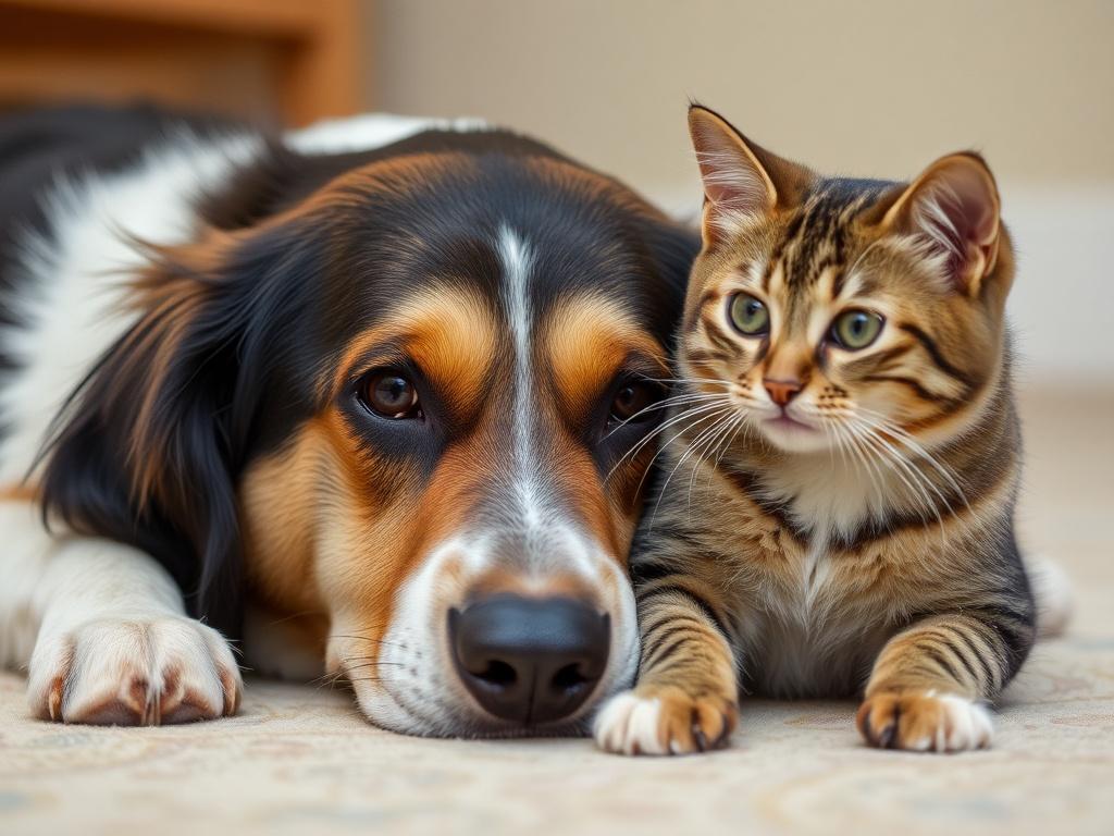 dog and catфото