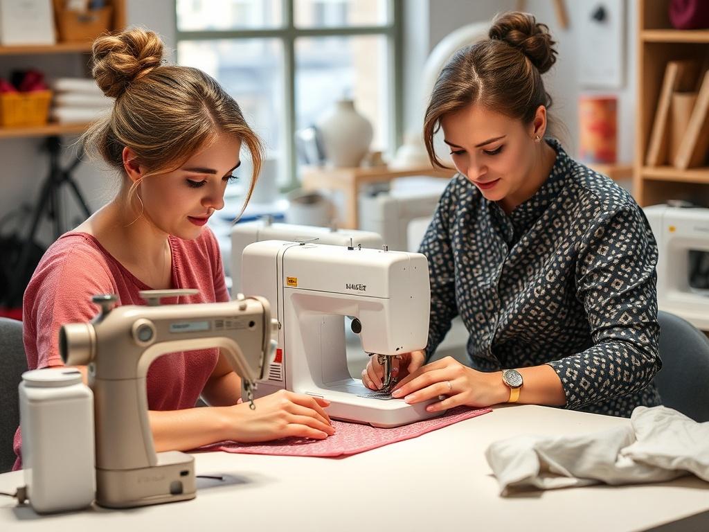 in the sewing workshopфото