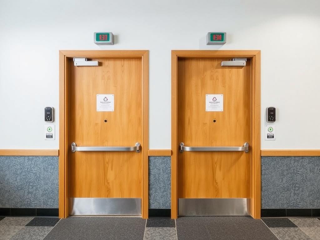 doors with door closersфото
