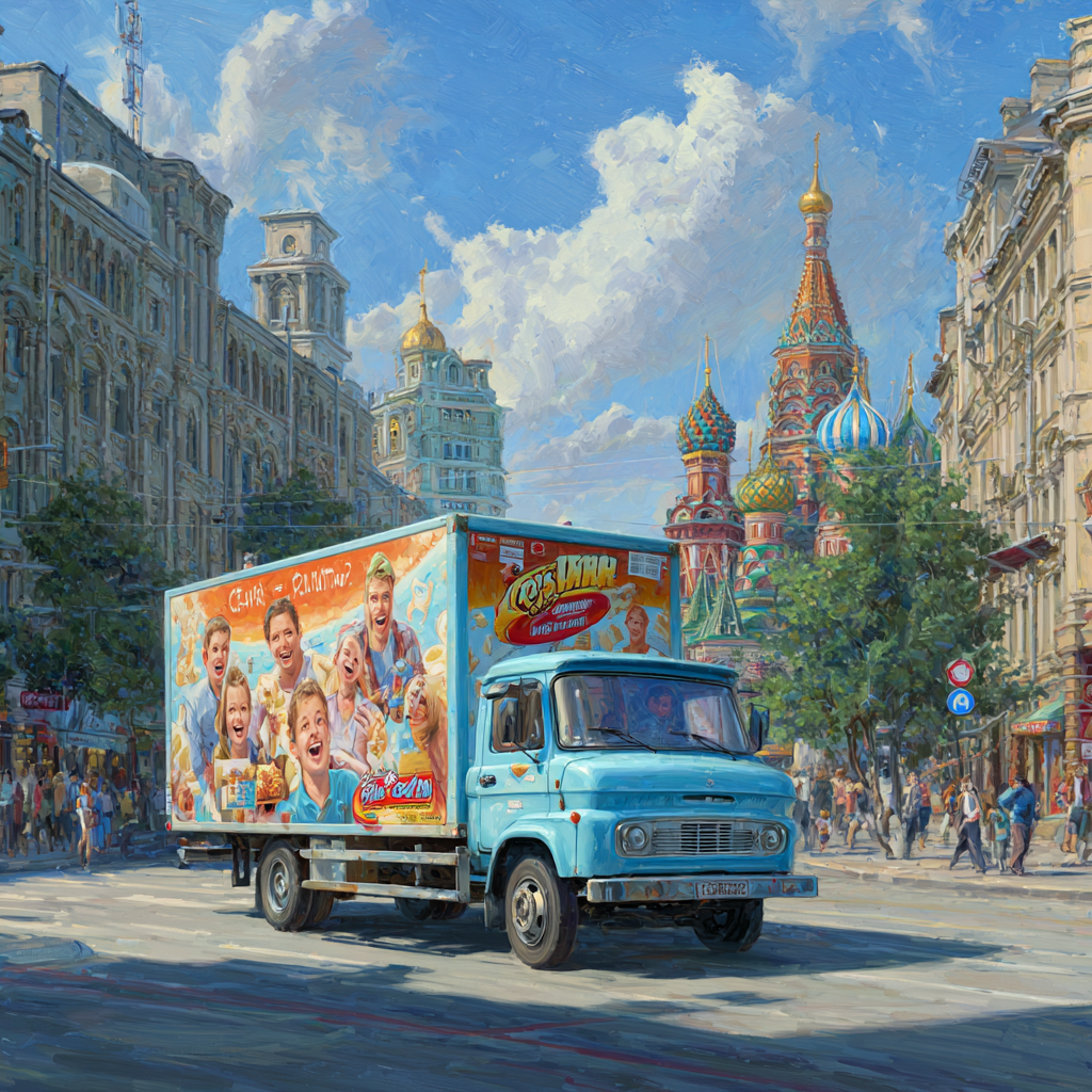 Кейс успешной рекламной кампании на грузовике в российском городе